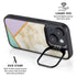 Angled Marble iPhone 15 Kickstand Case